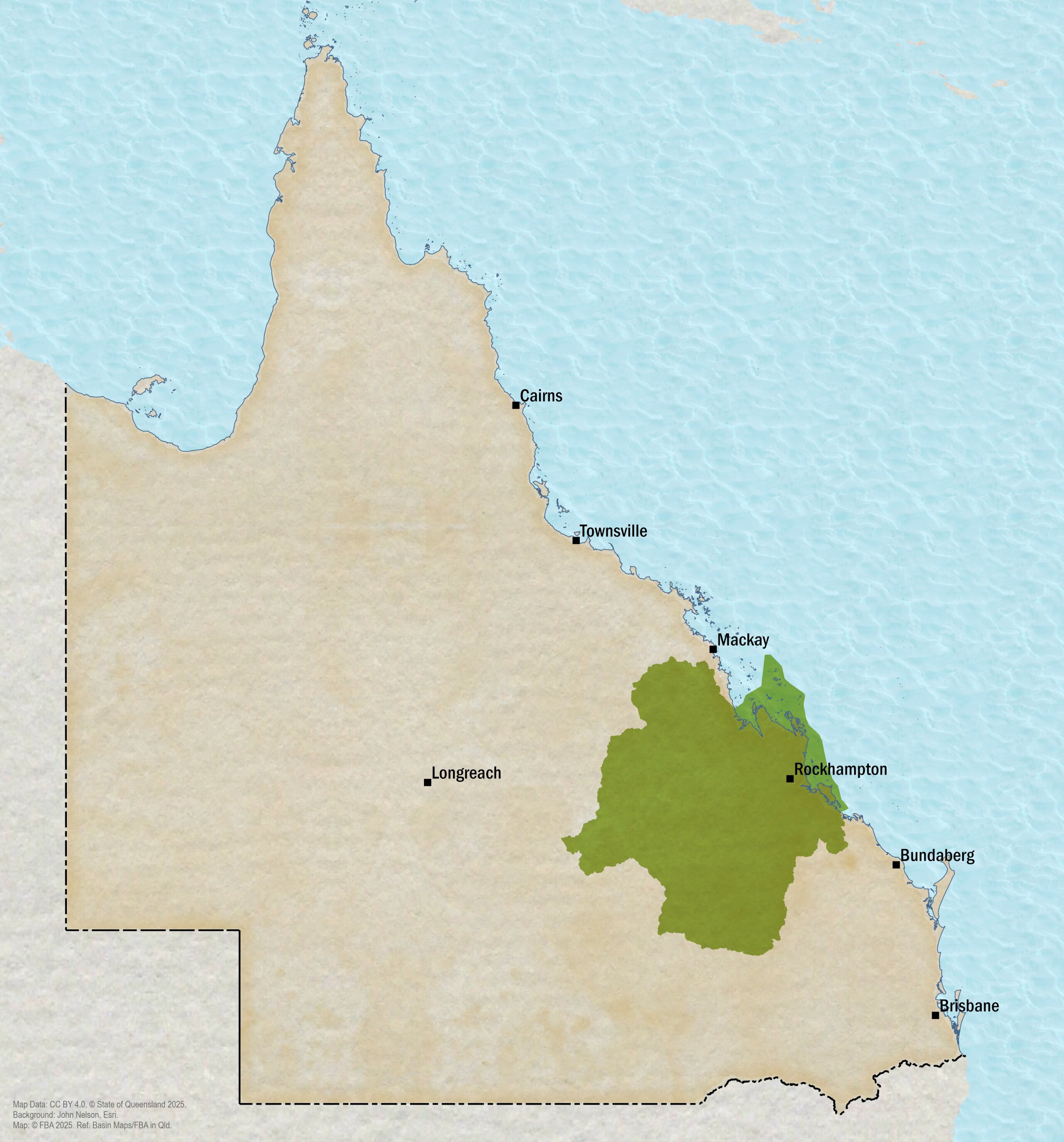 FBA's area of work within Queensland
